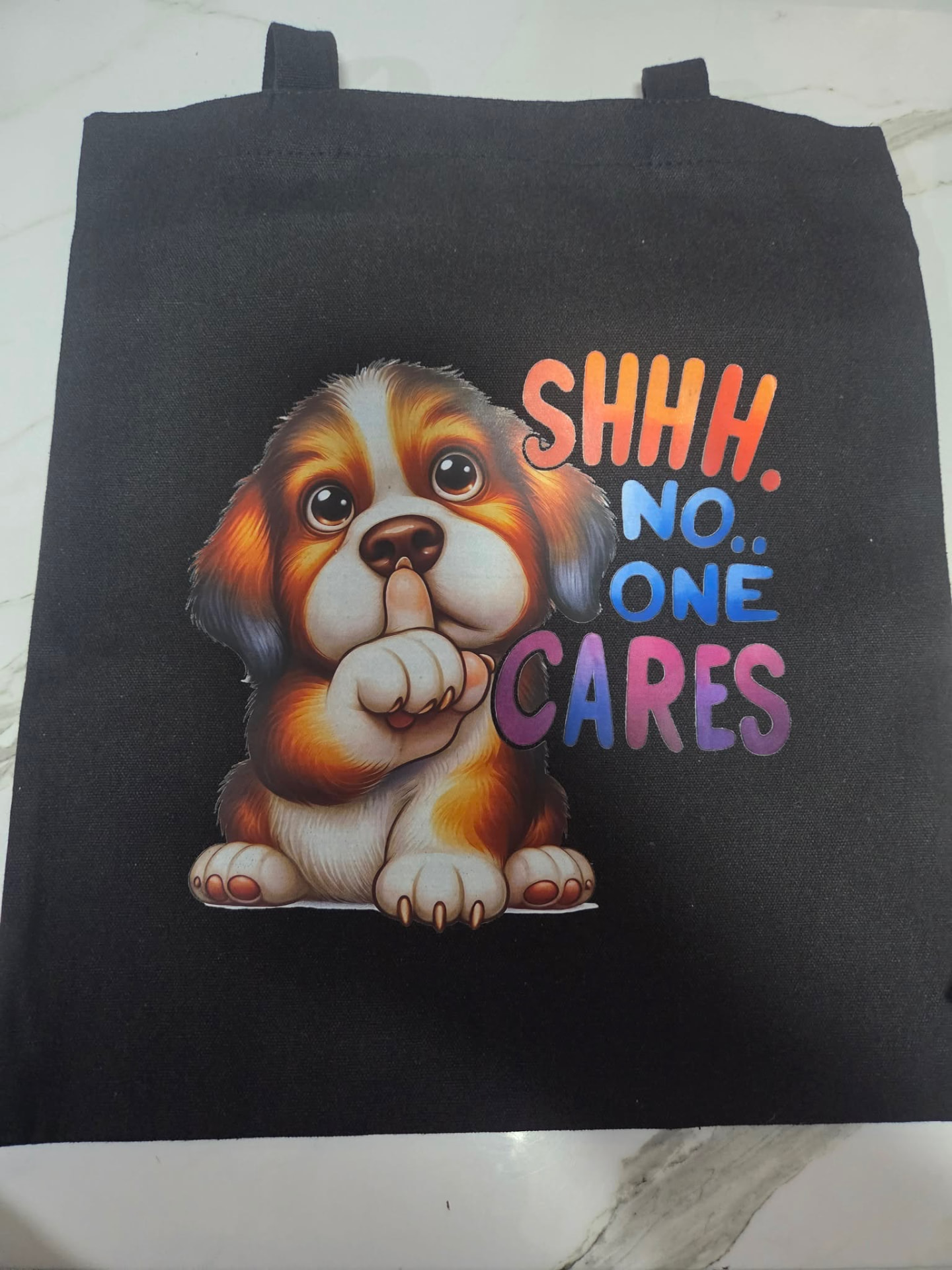 Shhh… No One Cares tote bag