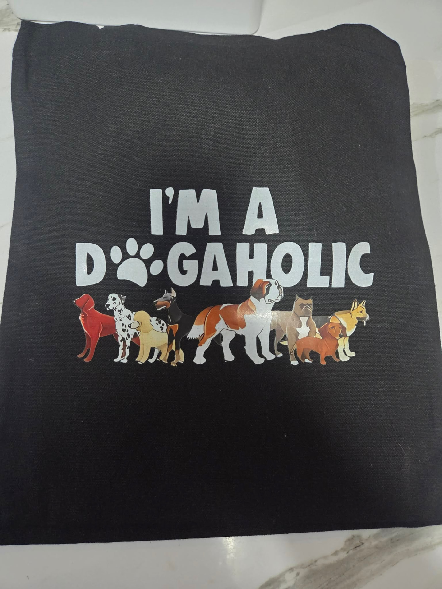 I'm a Dogaholic tote bag
